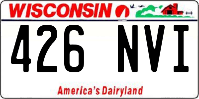 WI license plate 426NVI