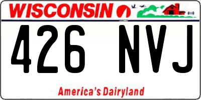WI license plate 426NVJ