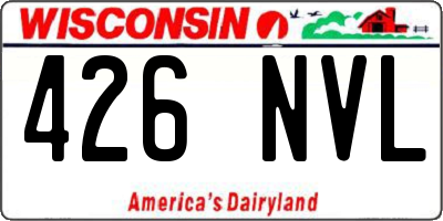 WI license plate 426NVL