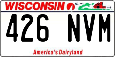 WI license plate 426NVM