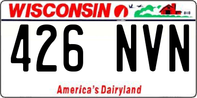 WI license plate 426NVN