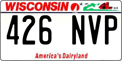 WI license plate 426NVP