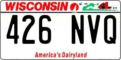 WI license plate 426NVQ