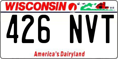 WI license plate 426NVT