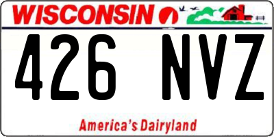 WI license plate 426NVZ