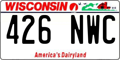 WI license plate 426NWC