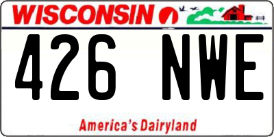 WI license plate 426NWE
