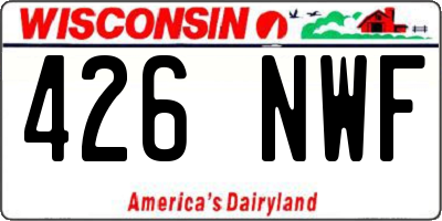 WI license plate 426NWF