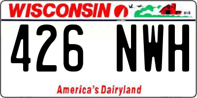 WI license plate 426NWH