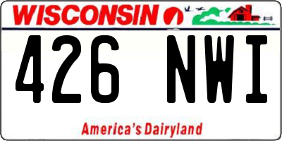 WI license plate 426NWI