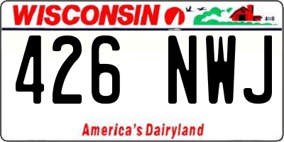 WI license plate 426NWJ
