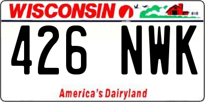 WI license plate 426NWK