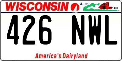 WI license plate 426NWL