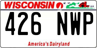 WI license plate 426NWP