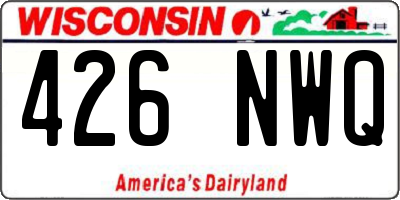 WI license plate 426NWQ