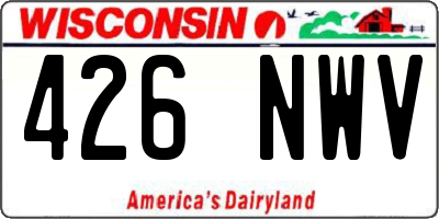 WI license plate 426NWV