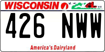 WI license plate 426NWW