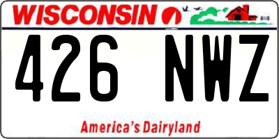WI license plate 426NWZ