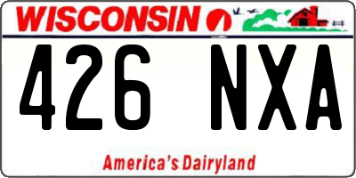 WI license plate 426NXA
