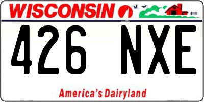 WI license plate 426NXE