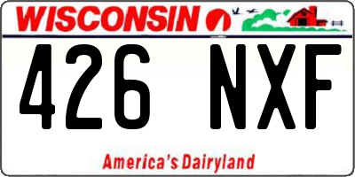 WI license plate 426NXF