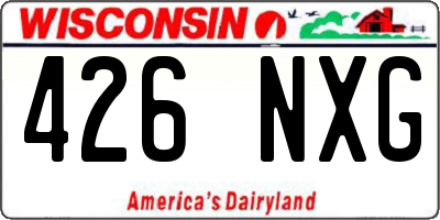 WI license plate 426NXG