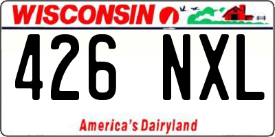 WI license plate 426NXL