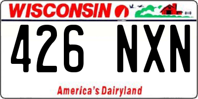 WI license plate 426NXN
