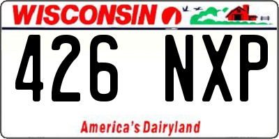 WI license plate 426NXP