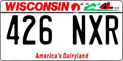 WI license plate 426NXR