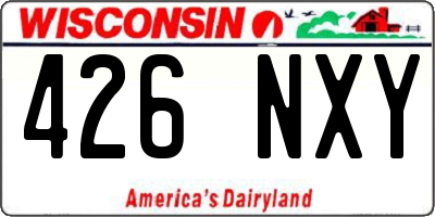 WI license plate 426NXY