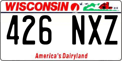 WI license plate 426NXZ