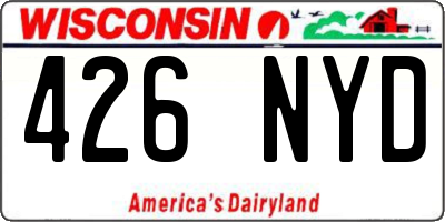WI license plate 426NYD