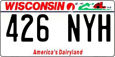 WI license plate 426NYH