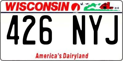 WI license plate 426NYJ
