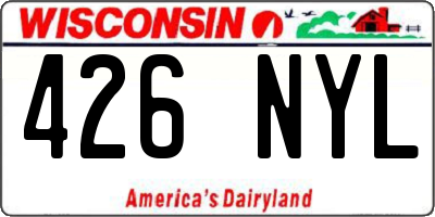 WI license plate 426NYL