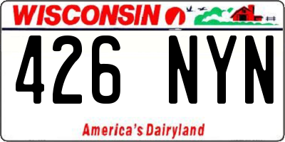 WI license plate 426NYN