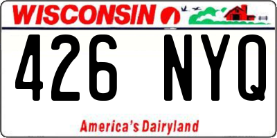 WI license plate 426NYQ