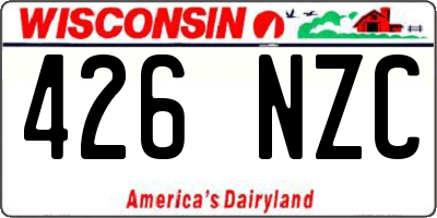 WI license plate 426NZC