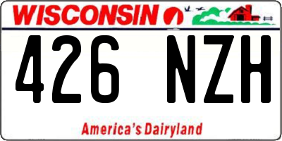 WI license plate 426NZH