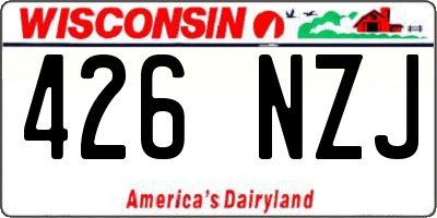 WI license plate 426NZJ