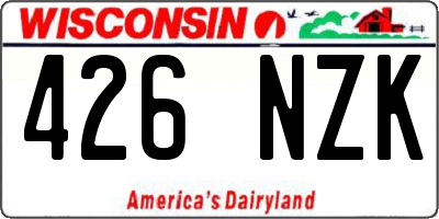 WI license plate 426NZK