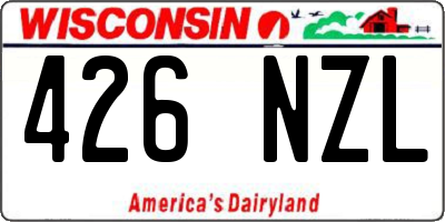 WI license plate 426NZL