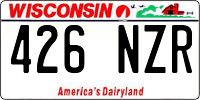 WI license plate 426NZR