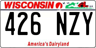 WI license plate 426NZY