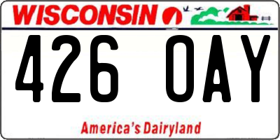 WI license plate 426OAY