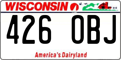 WI license plate 426OBJ