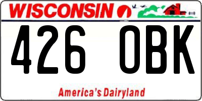 WI license plate 426OBK