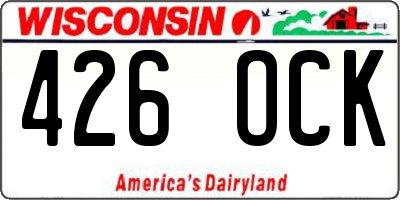 WI license plate 426OCK