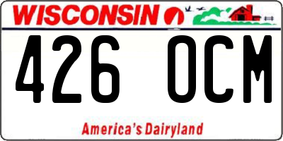 WI license plate 426OCM